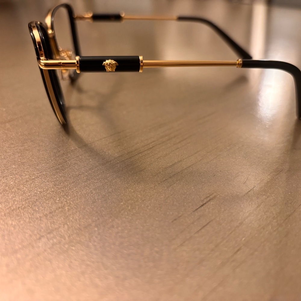Firm price Authentic Versace 1242 Elegant Black and Gold Glasses - Picture 3 of 3